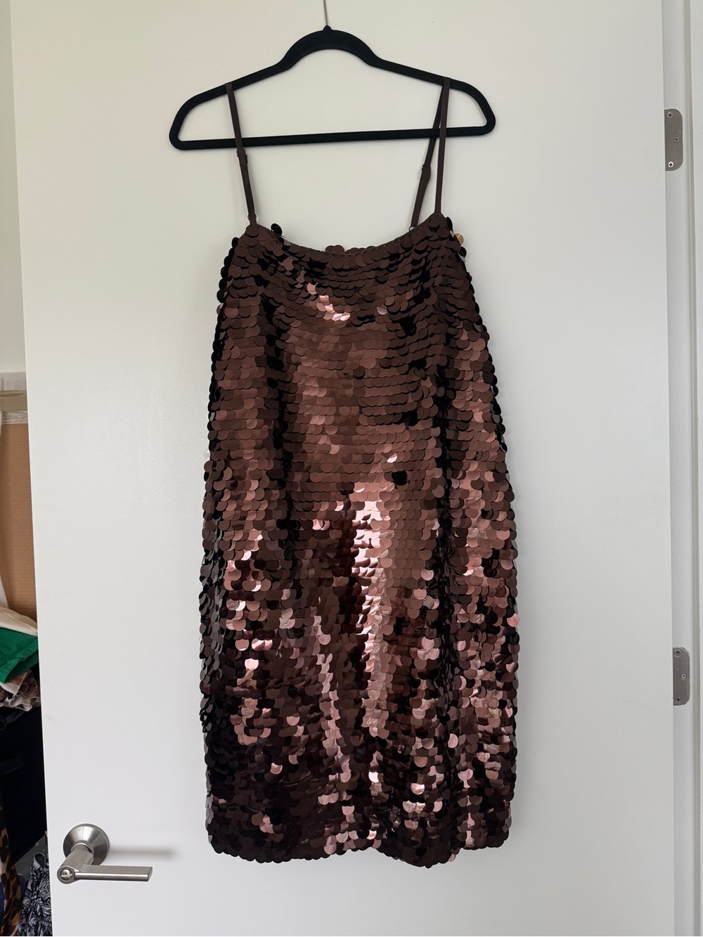 a new day Rose Gold Sequin Mini Slip Dress